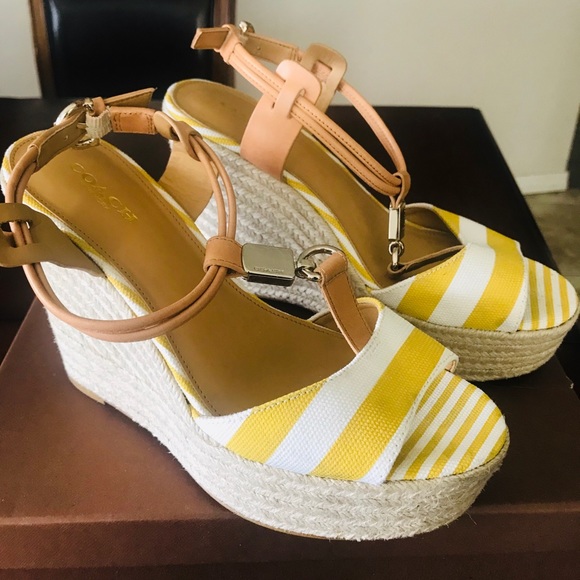 Coach Wedge Sandals - Picture 1 of 9